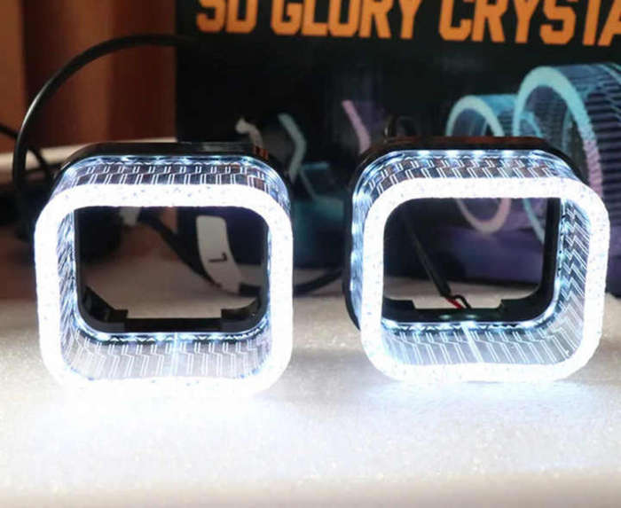 5D Crystal Angel Eyes Ring DRL Covers