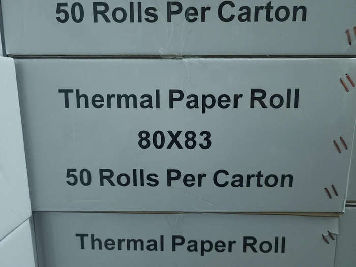 80mm x 83mm Thermal Till Rolls - Box of 50 Rolls