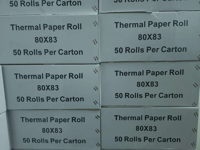 80mm x 83mm Thermal Till Rolls - Box of 50 Rolls