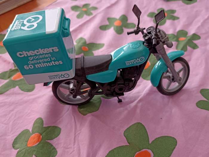 Checkers Little Shop Mini Items and Motorcycle Bundle