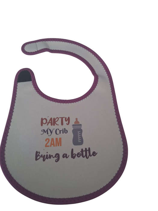 Party my at my crib - Baby Bib