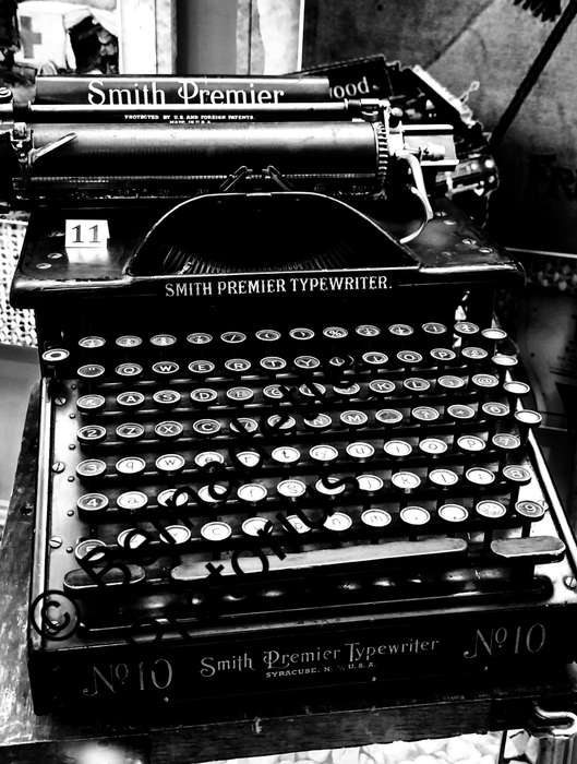 Original Photography A3 Printed Canvas Wall Art "Vintage Typing"