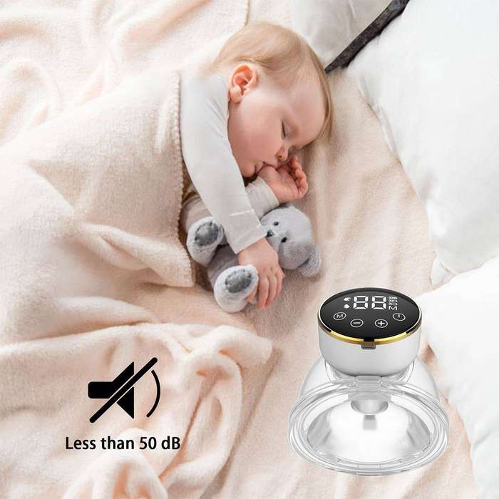 Electric Wearable Breast Pump Hands-Free &24 mm Flange&Cordless&LED Display