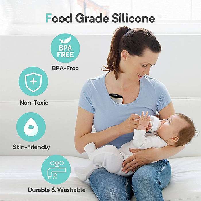 Electric Wearable Breast Pump Hands-Free &24 mm Flange&Cordless&LED Display
