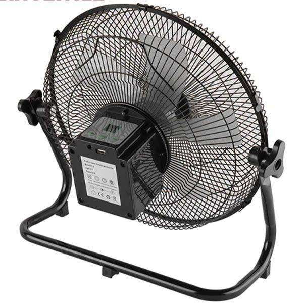 Solar Fan Rechargeable, Battery Fan Digital Display