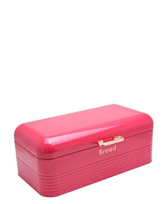 Four piece bread bin cannister set red