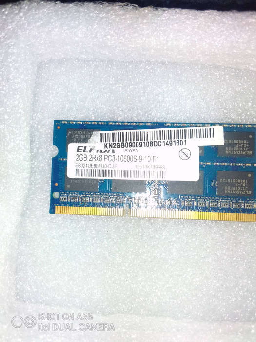 Elpida 2GB 2Rx8 PC3-10600S-9-10-F1 Laptop RAM  DDR3 SODIMM