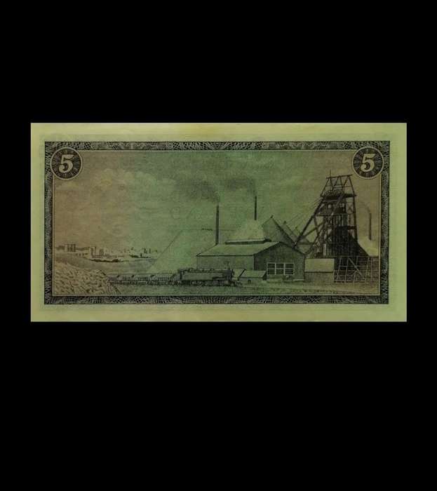 Rare South African 5 Rand Banknote  Jan van Riebeeck  UNC Condition