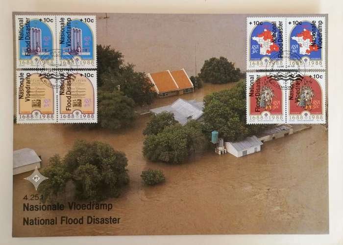 1988 National Flood Disaster FDC | RSA Relief Stamps | Full Set of 8