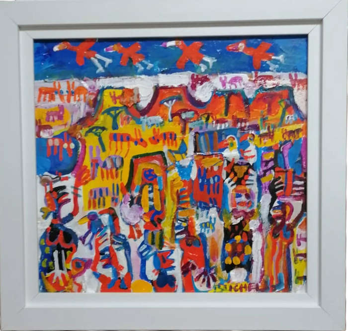 Elwin Buchel Original Oil Painting  Vibrant Expressionist Art (Framed, Signed)