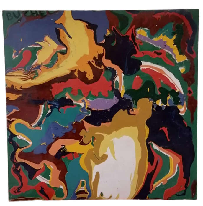 Elwin Buchel  Large Original Abstract Oil Painting - Rare Only 1 of 2 (1.25m x 1.25m, Signed)