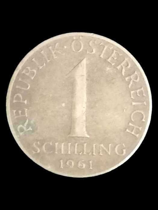 1961 Austria 1 Schilling Coin  Edelweiss Design  Collectible European Coin