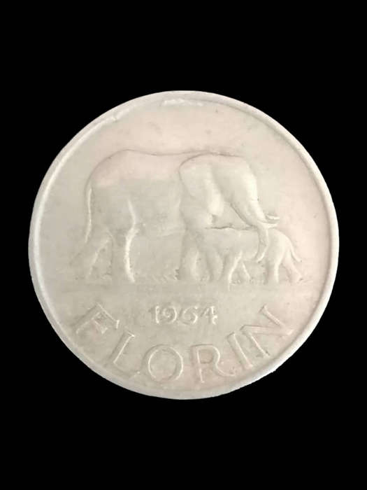 1964 Malawi Florin Coin  Rare Vintage African Coin