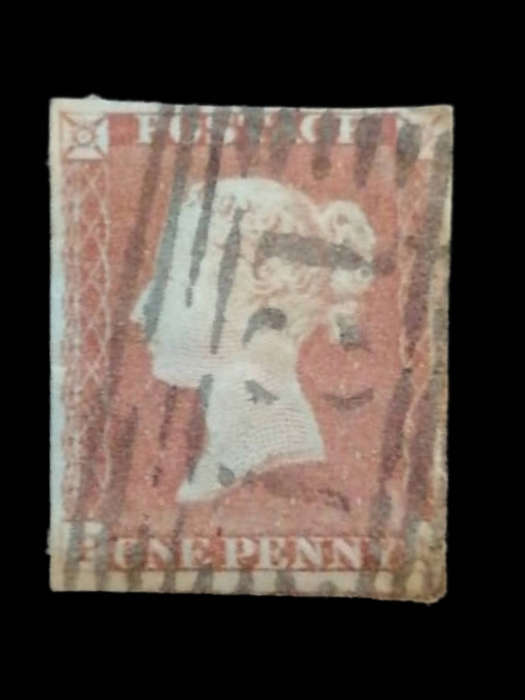 Great Britain 1841 1d Red-Brown  Queen Victoria  Thick Bluish Paper