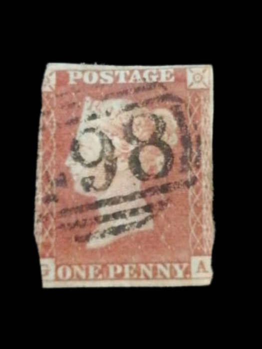 Great Britain 1841 1d Red-Brown  Queen Victoria  Thick Bluish Paper