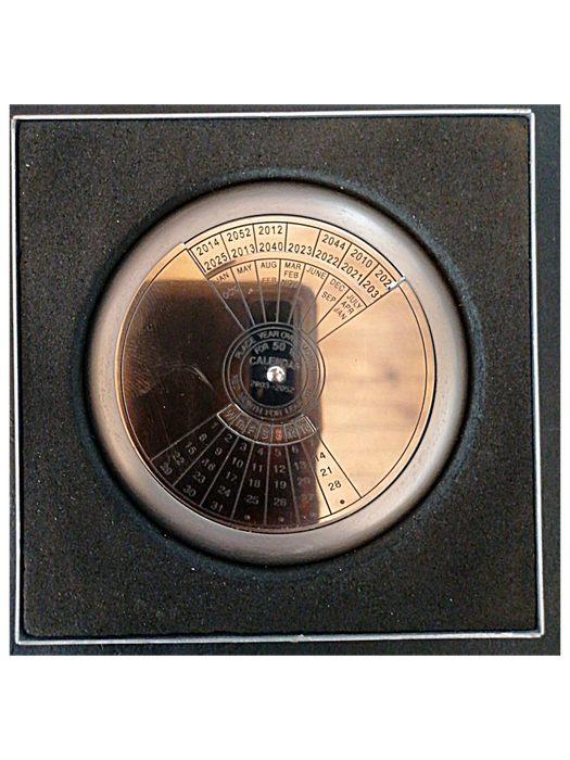 Vintage 50-Year Perpetual Calendar (2003- 2052)  Stainless Steel Rotary Disk