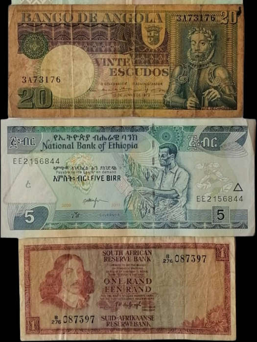 Lot of 5 Vintage Collectible African Banknotes