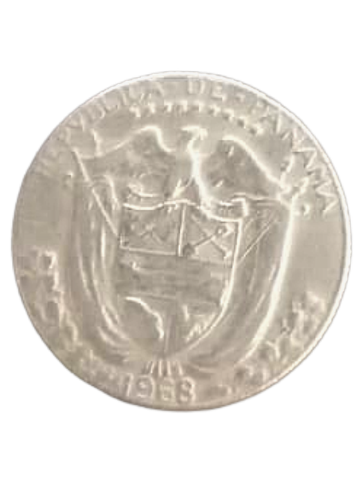 1968 Panama 1/10 Balboa Coin  Un Decimo de Balboa  Collectible Coin