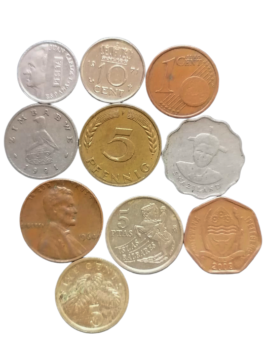 Lot of 10 Small World Coins