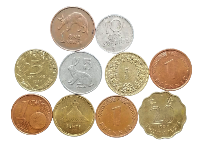 10 Small Coins from Around the World