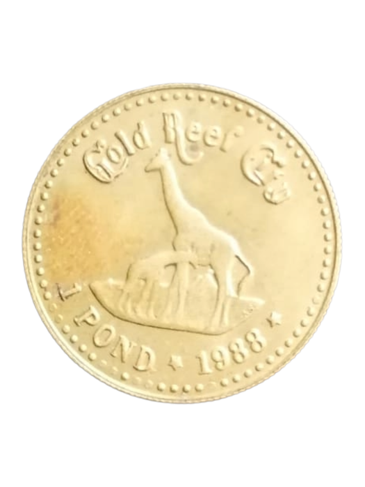 Gold Reef City Paul Kruger 1 Pond Commemorative Coin  1988