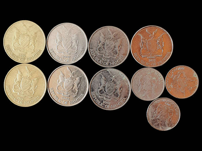 Lot of 10 Namibian Coins  Mixed Denominations & Dates