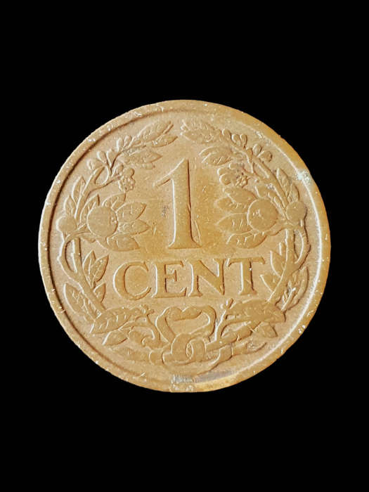 1929 Netherlands 1 Cent Coin  Bronze  Historical European Collectible
