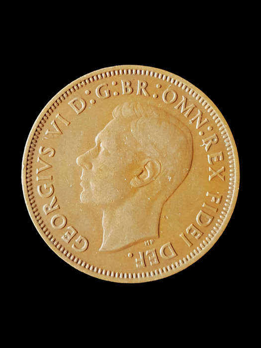 1942 South Africa Half Penny Coin - Vintage Collectible