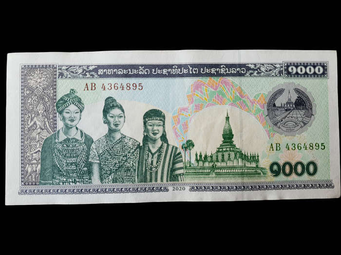 Laos 1000 Kip Banknote 2020 Issue  UNC Condition