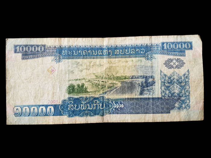 Laos 10,000 Kip Banknote  2003 Issue