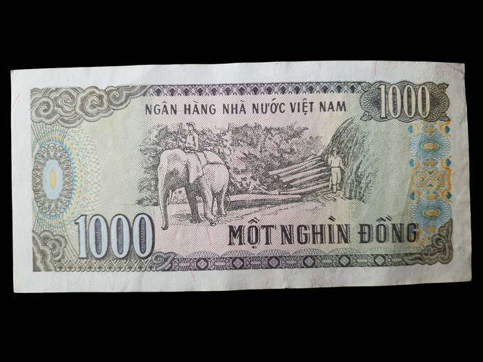 Vintage Vietnam 1000 Dong Banknote -1988