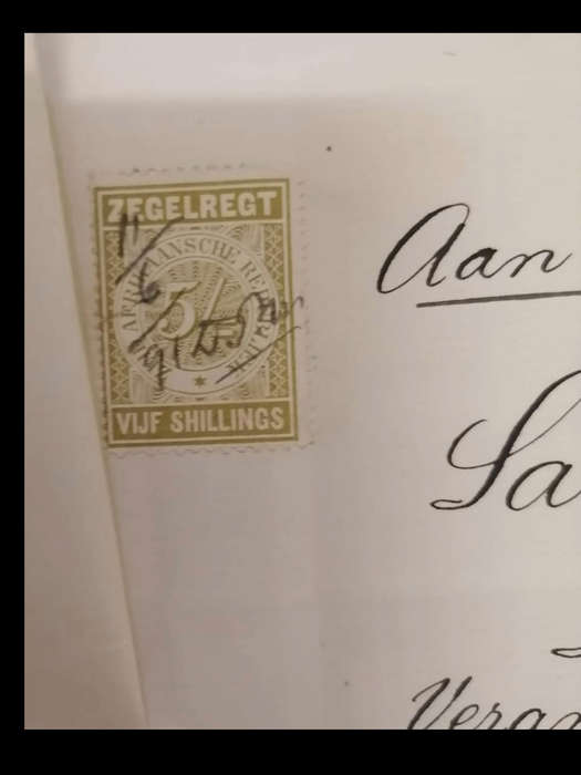 1891 Zuid-Afrikaansche Republiek Document  Rare Historical Set with ZEGELREGT Revenue Stamps