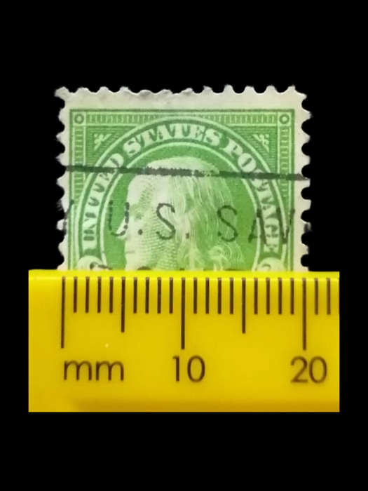 1921 Franklin 1¢ Green Stamp  Scott #525  U.S. Postage  Cancelled