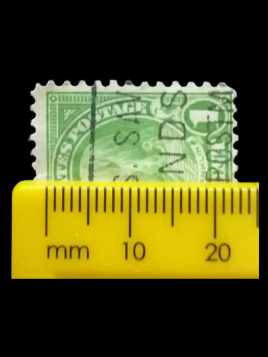 1921 Franklin 1¢ Green Stamp  Scott #525  U.S. Postage  Cancelled