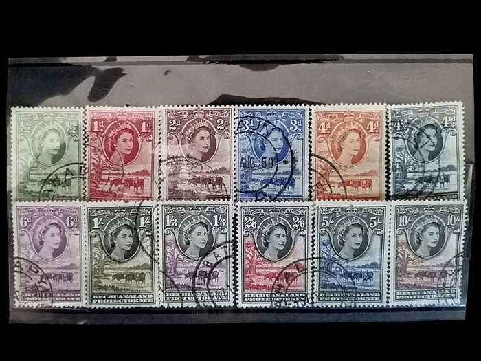 Bechuanaland Protectorate 1955 Queen Elizabeth II & Cattle Set | SG GB-BE 143153 | Fine Used