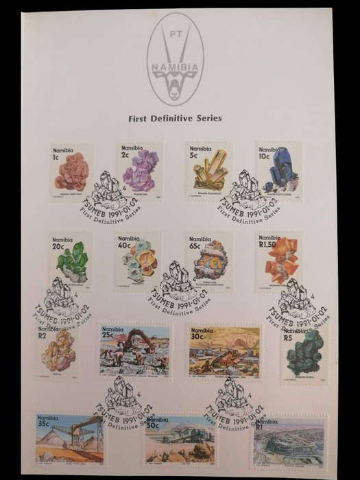 Namibia 1991 "Mines & Minerals" First Definitive - Complete Set in Original Folder