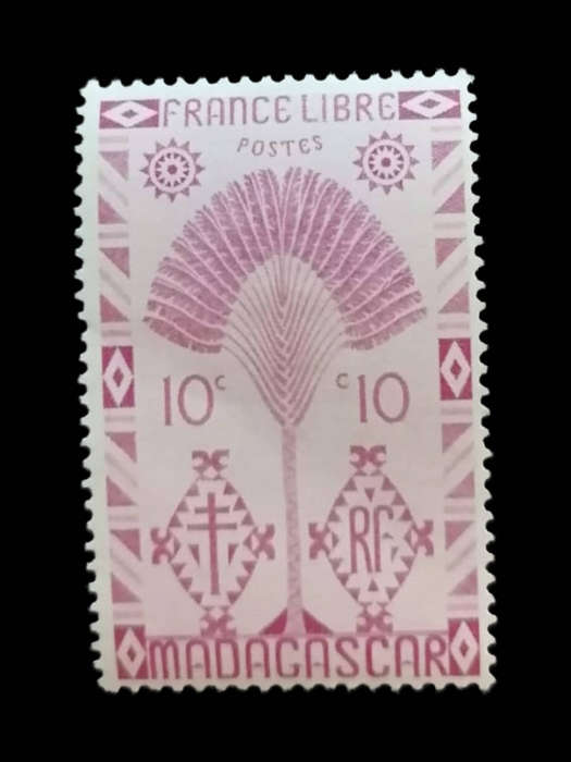 1943 Madagascar 10c Stamp - France Libre MH