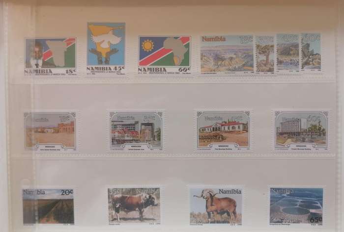 Rare 1990 Namibia Mounted Stamp Set  Historic Independence Issue  Still in Plastic!