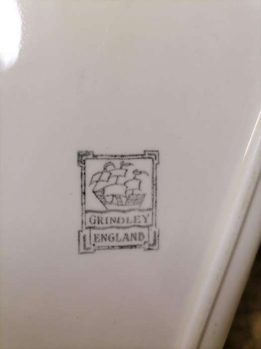 Vintage Grindley England Rectangular Serving Tray  Floral Design  1930s1950s