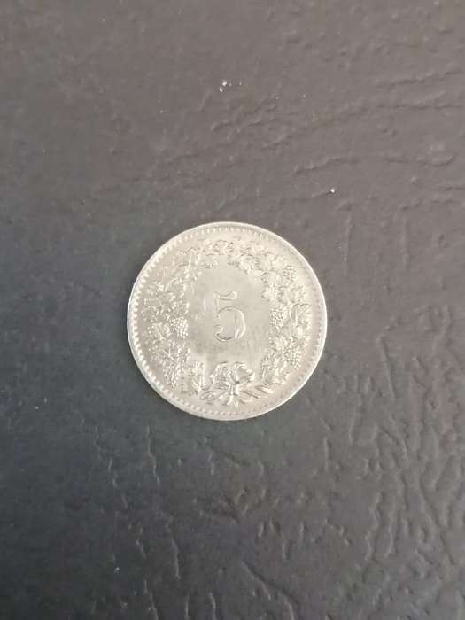 1967 Switzerland 5 Rappen Coin  Confederatio Helvetica  Swiss Franc Collectible