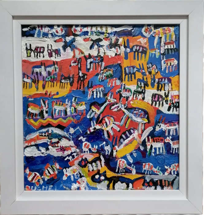 Elwin Buchel Original Oil Painting  Vibrant Expressionist Art (Framed, Signed)
