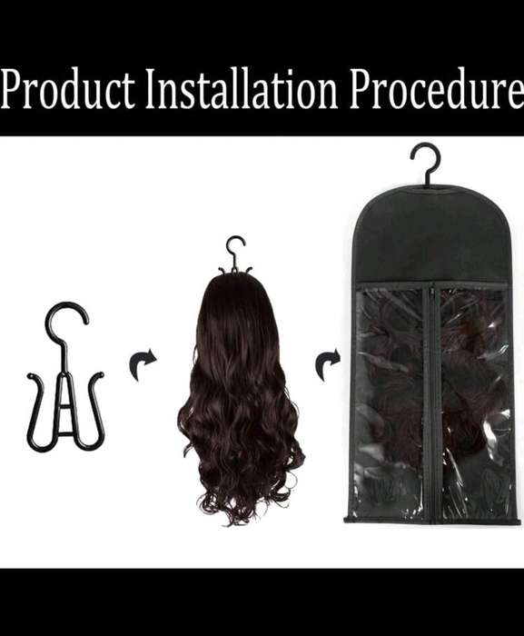 Waterproof Wig Storage Bag With Hook