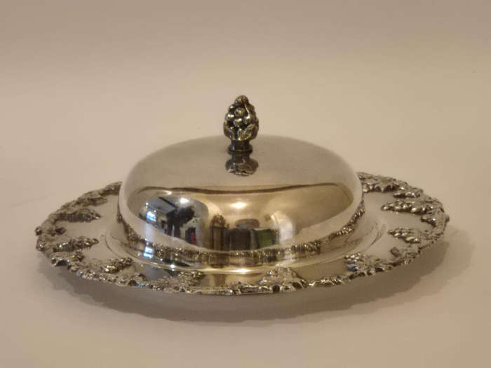 Vintage Silver Plated Butter Dish