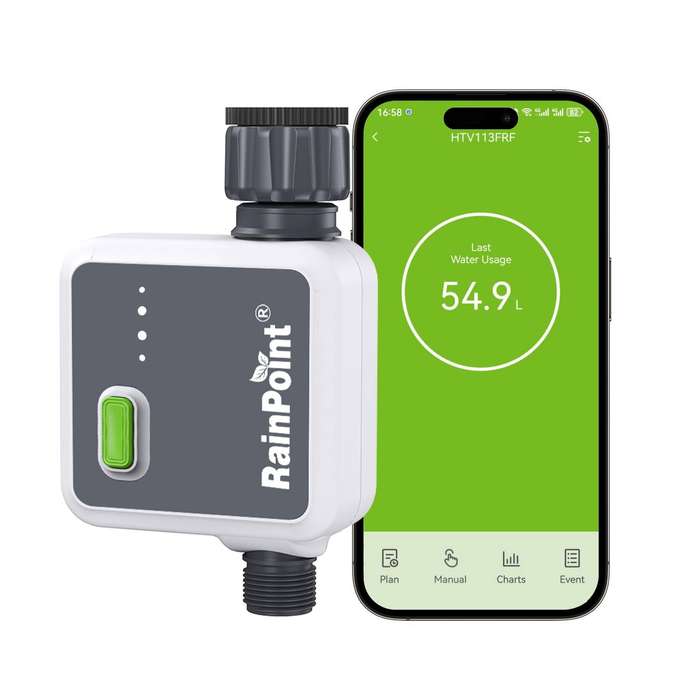 RainPoint Wireless Smart Wi-Fi 1-Zone Irrigation Timer (Device Only)