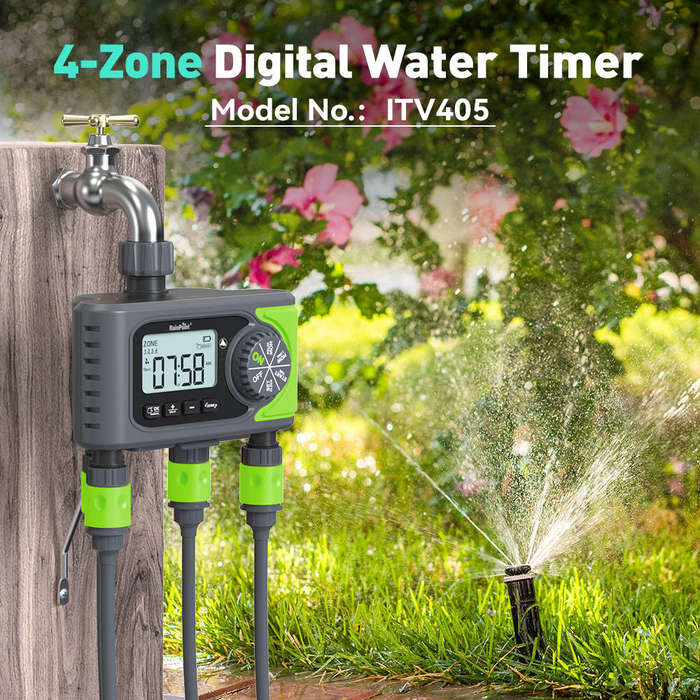 RainPoint Wireless Digital 4-Zone Irrigation Timer
