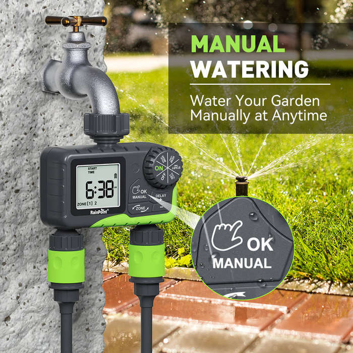RainPoint Wireless Digital 2-Zone Irrigation Timer