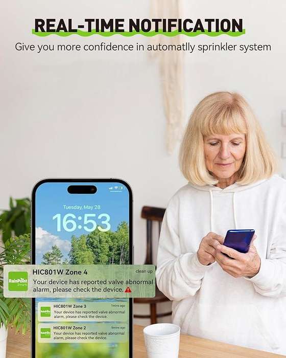 RainPoint Wi-Fi 8-Zone Irrigation Controller - Indoor Use