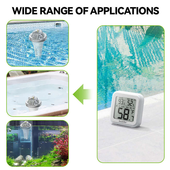 RainPoint Wireless Smart Wi-Fi Pool Thermometer & Display Screen (Device Only)