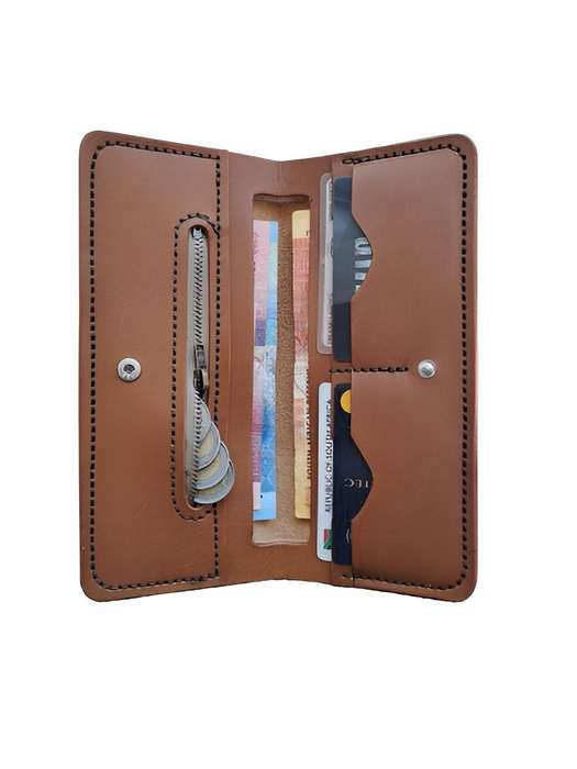 Hadmade Leather Long Wallet