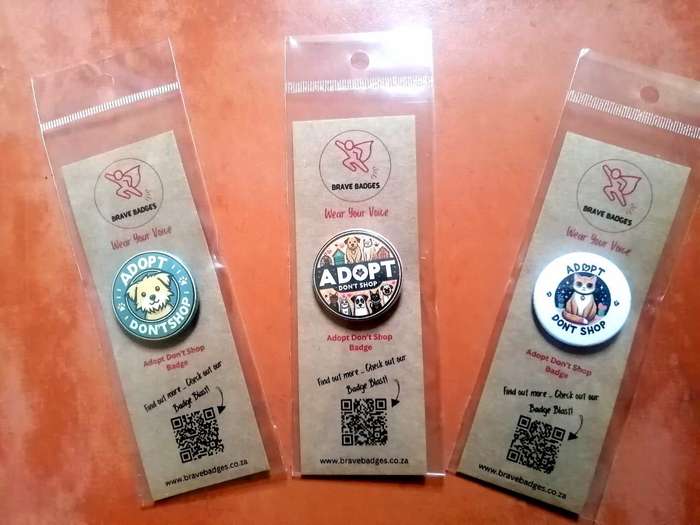 Adopt Don't Shop Accessory Badge - Unusual Pet & Animal Welfare Fashion Collectible